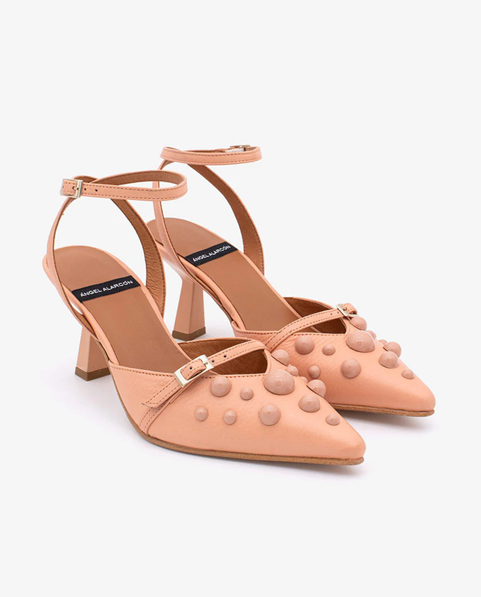 THERESE - Zapatos de salón atado al tobillo con adornos de piel - Image 10