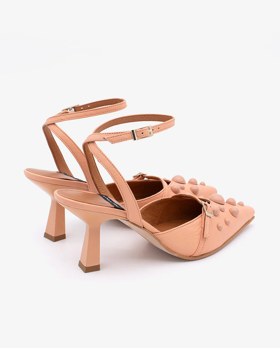 THERESE - Zapatos de salón atado al tobillo con adornos de piel - Image 11