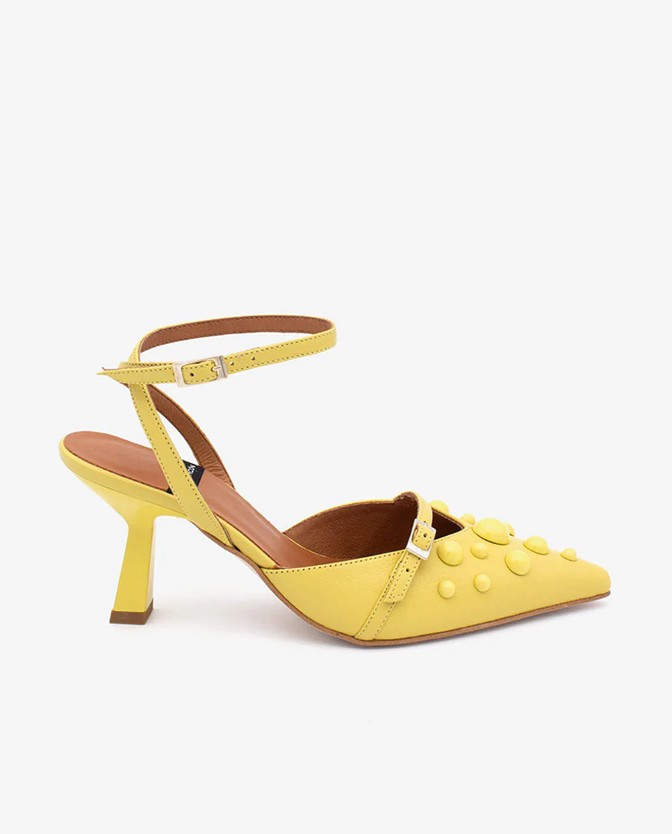 THERESE - Zapatos de salón atado al tobillo con adornos de piel - Image 14
