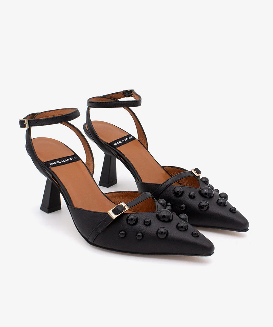 THERESE - Zapatos de salón atado al tobillo con adornos de piel - Image 21