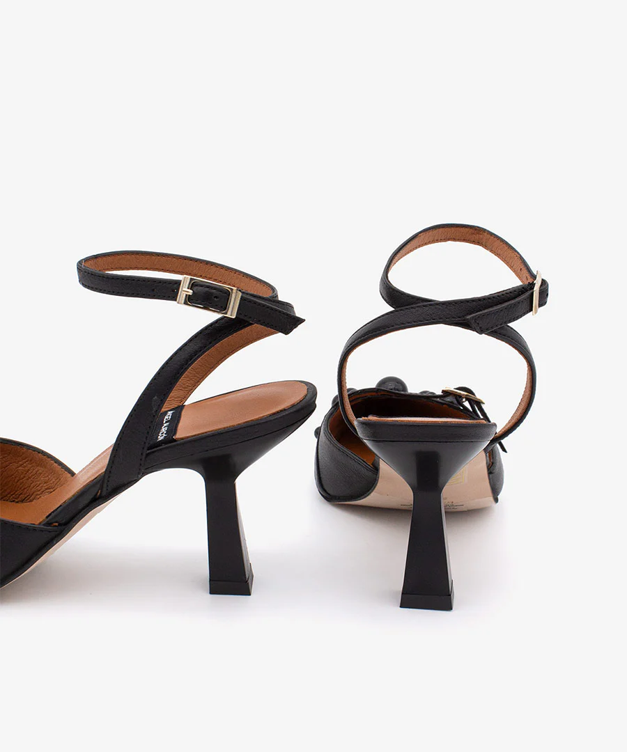 THERESE - Zapatos de salón atado al tobillo con adornos de piel - Image 23
