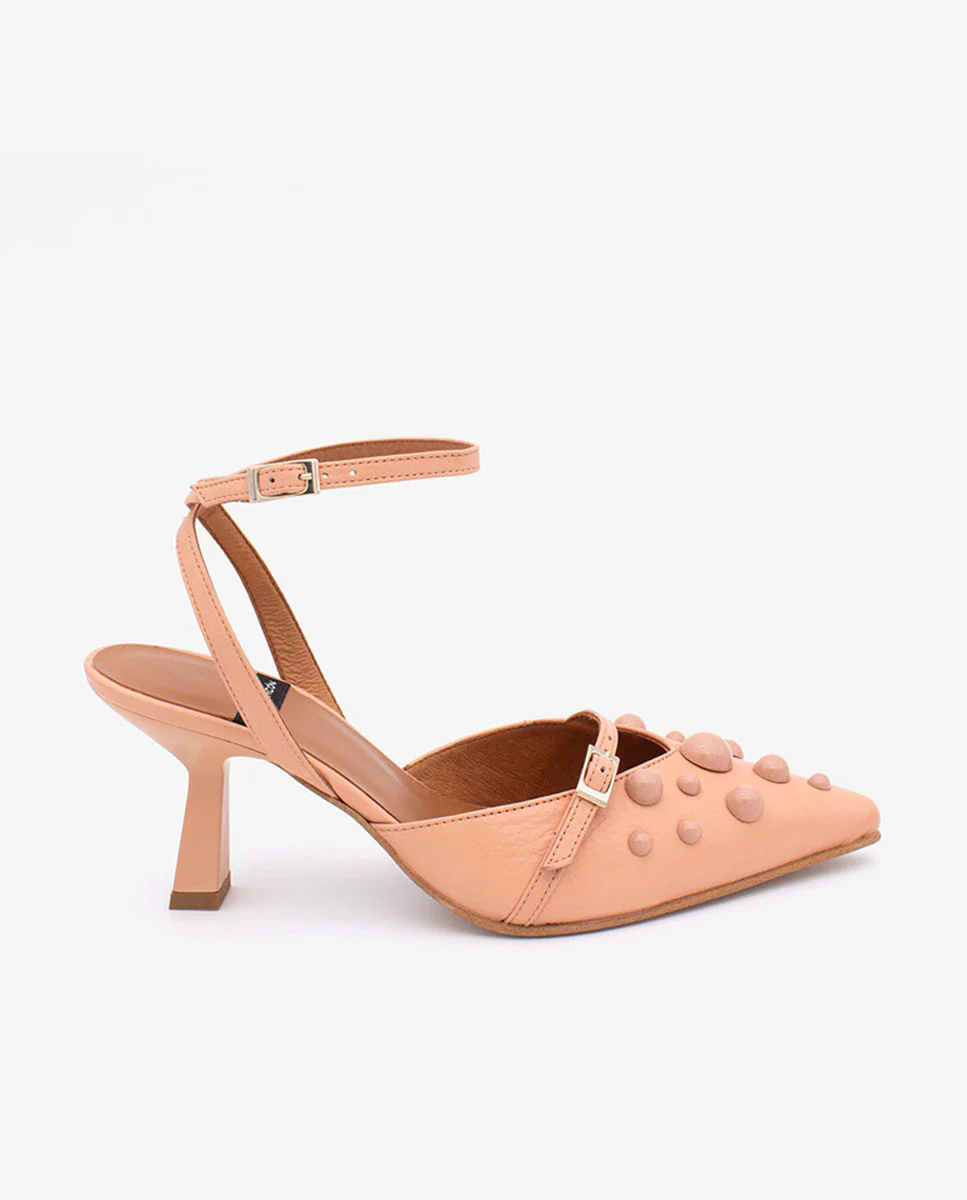 THERESE - Zapatos de salón atado al tobillo con adornos de piel - Image 8
