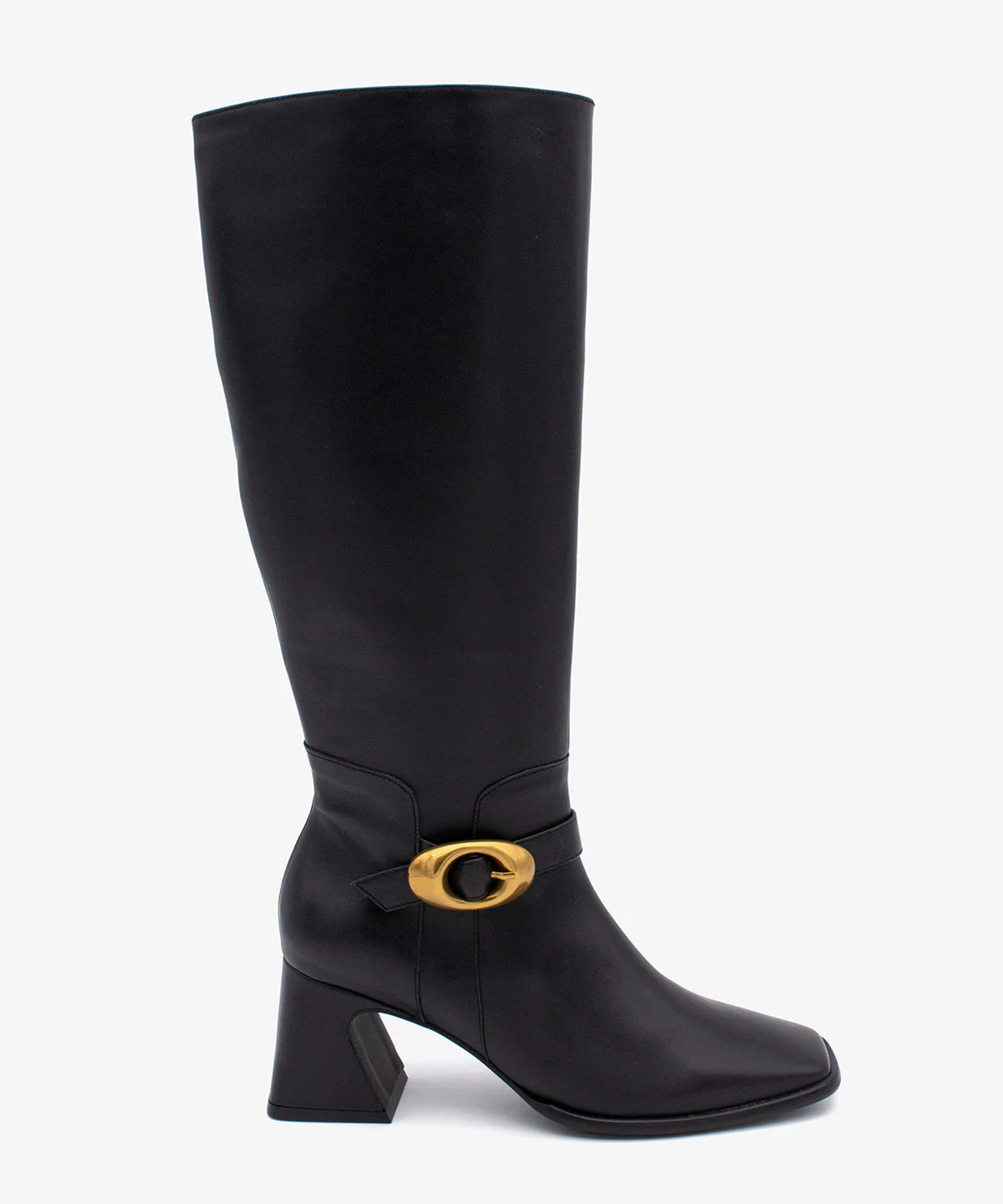 TIARA – Bota de mujer de caña alta con tacón ancho de piel