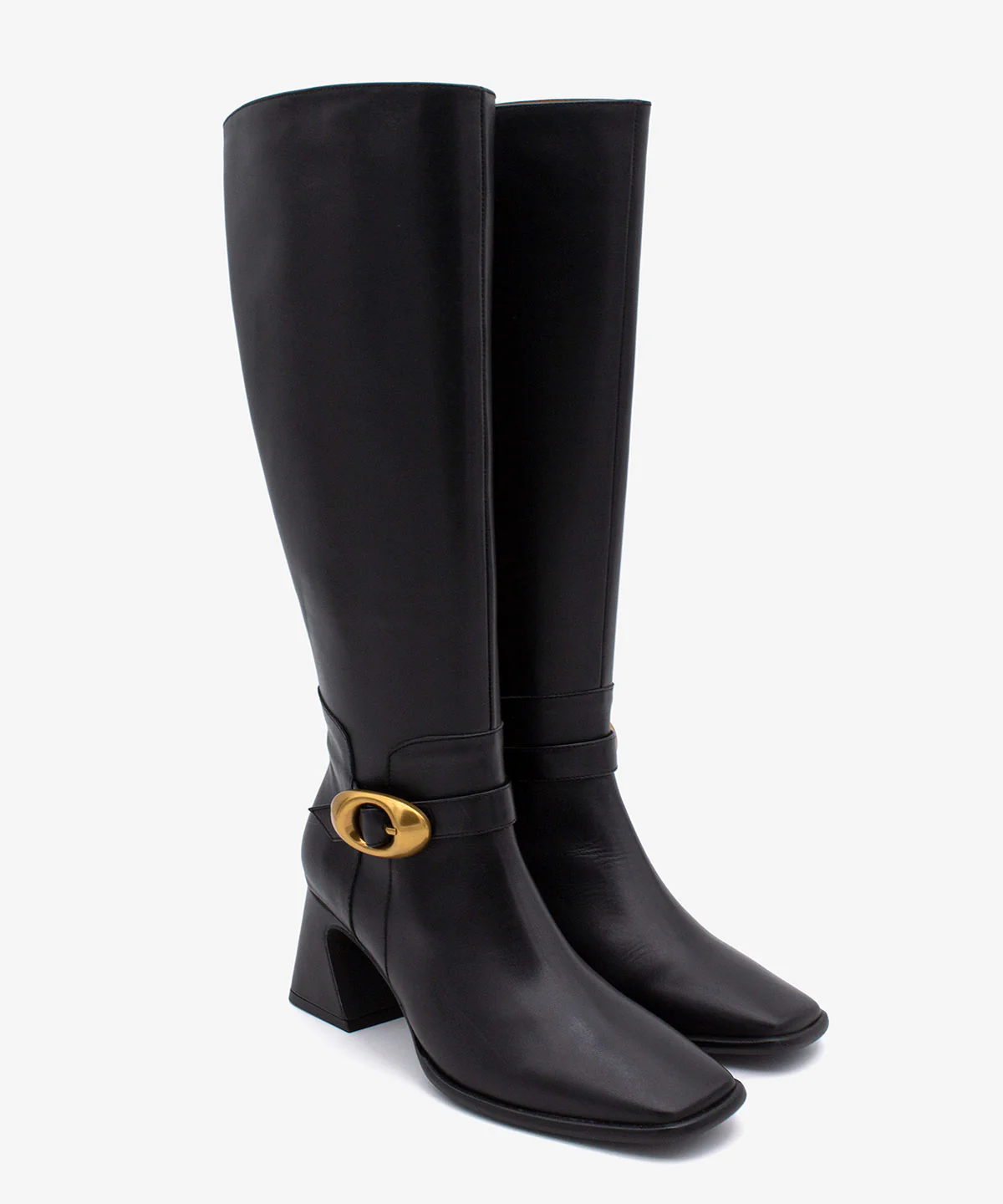 TIARA – Bota de mujer de caña alta con tacón ancho de piel - Image 2
