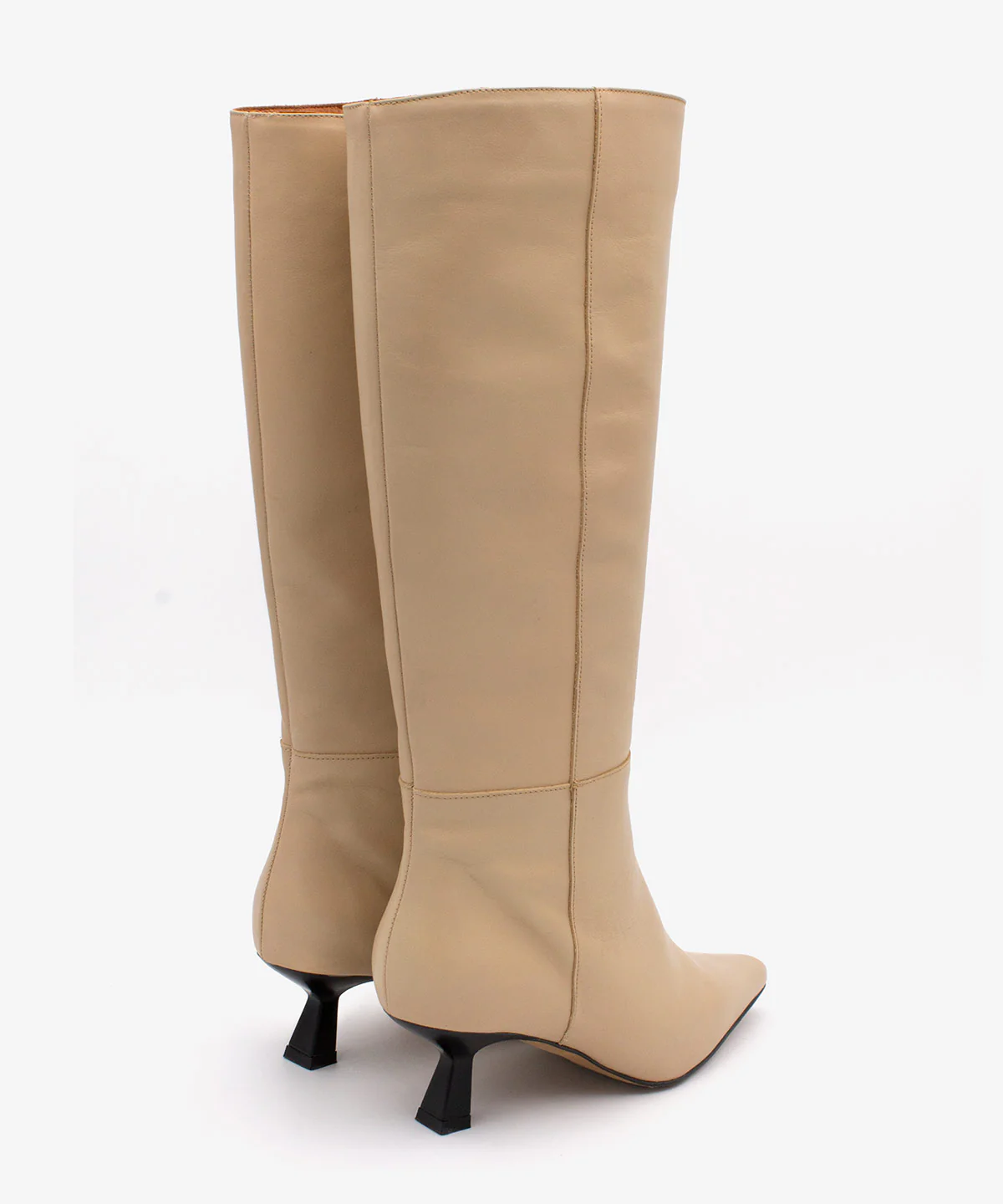 UMAY – Bota alta de piel con tacón bajo - Image 3