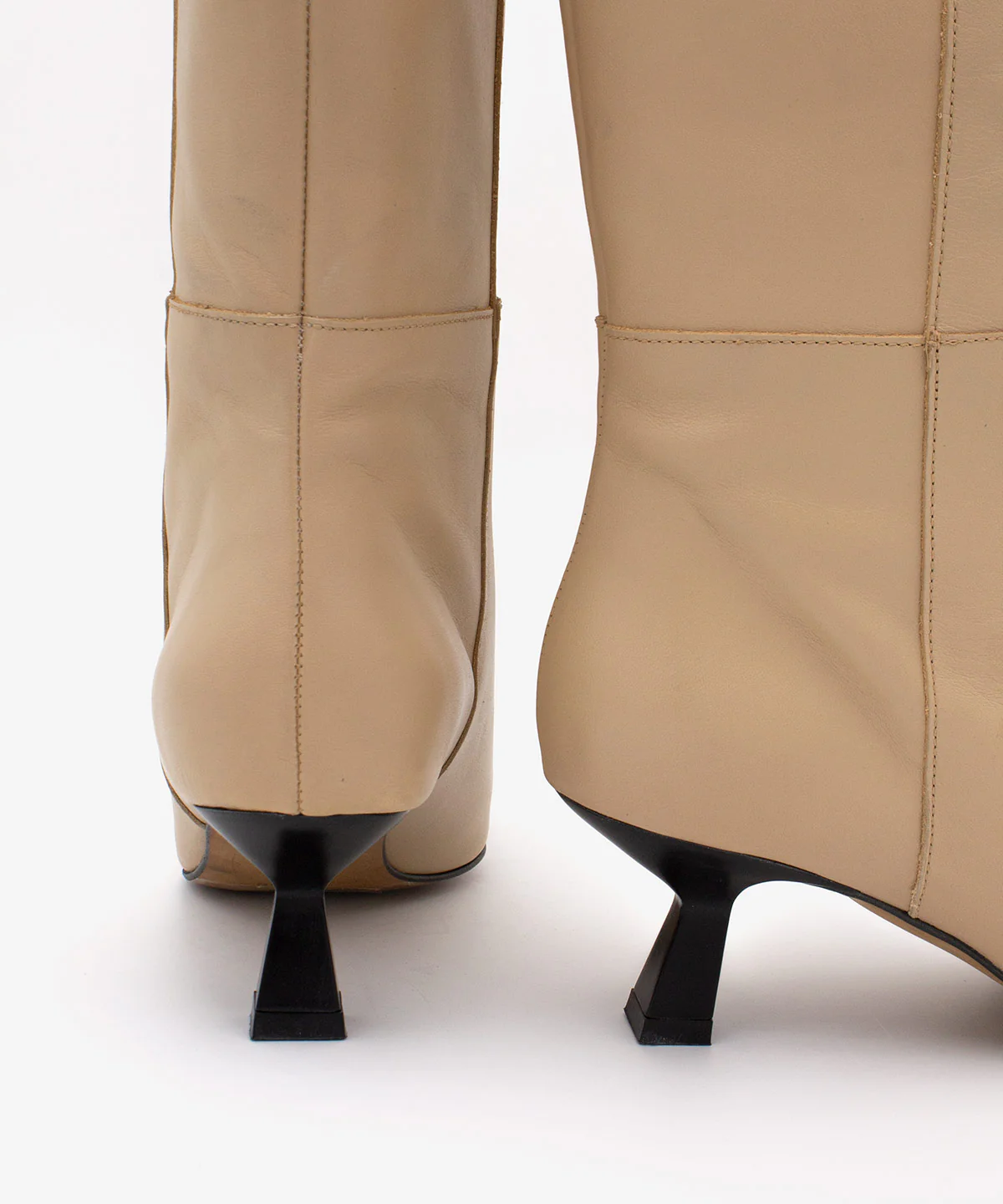 UMAY – Bota alta de piel con tacón bajo - Image 5