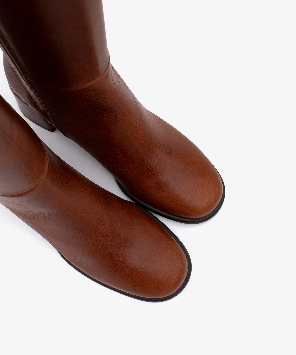 YTIA – Bota de caña alta con tacón bajo cómodo de piel natural - Image 5