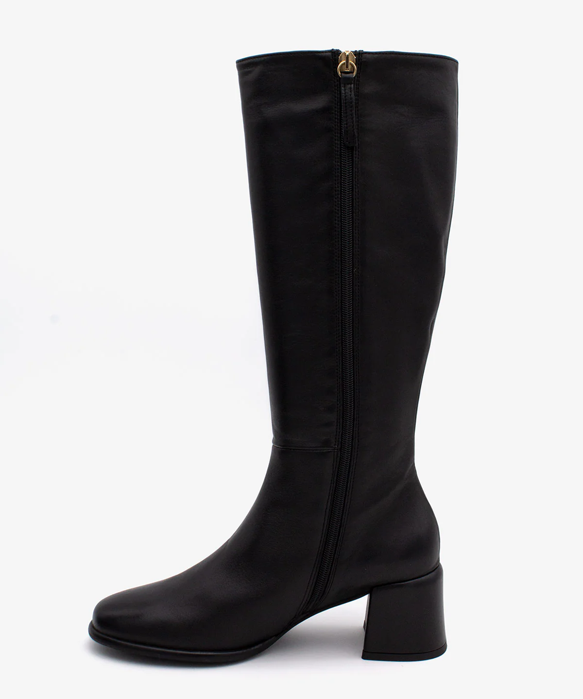 YTIA – Bota de caña alta con tacón bajo cómodo de piel - Image 4