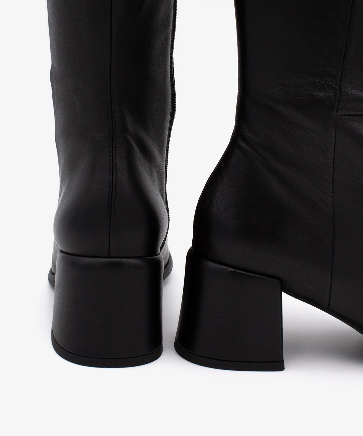 YTIA – Bota de caña alta con tacón bajo cómodo de piel - Image 6