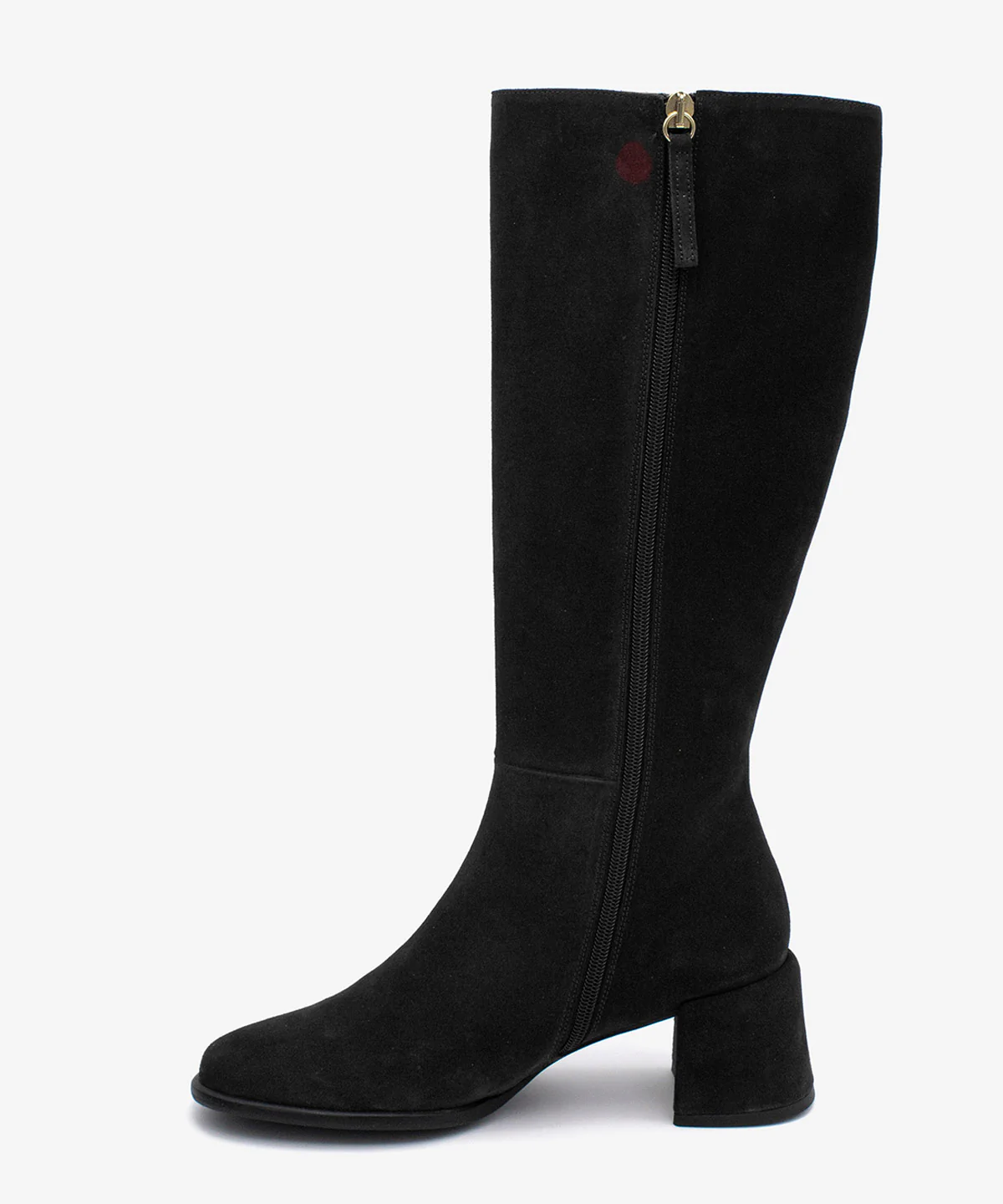 YTIA – Bota de caña alta con tacón bajo cómodo de serraje - Image 4