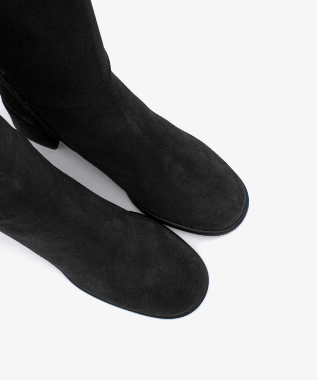 YTIA – Bota de caña alta con tacón bajo cómodo de serraje - Image 5