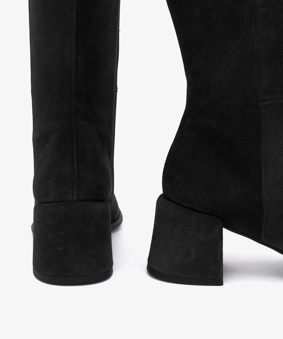 YTIA – Bota de caña alta con tacón bajo cómodo de serraje - Image 6