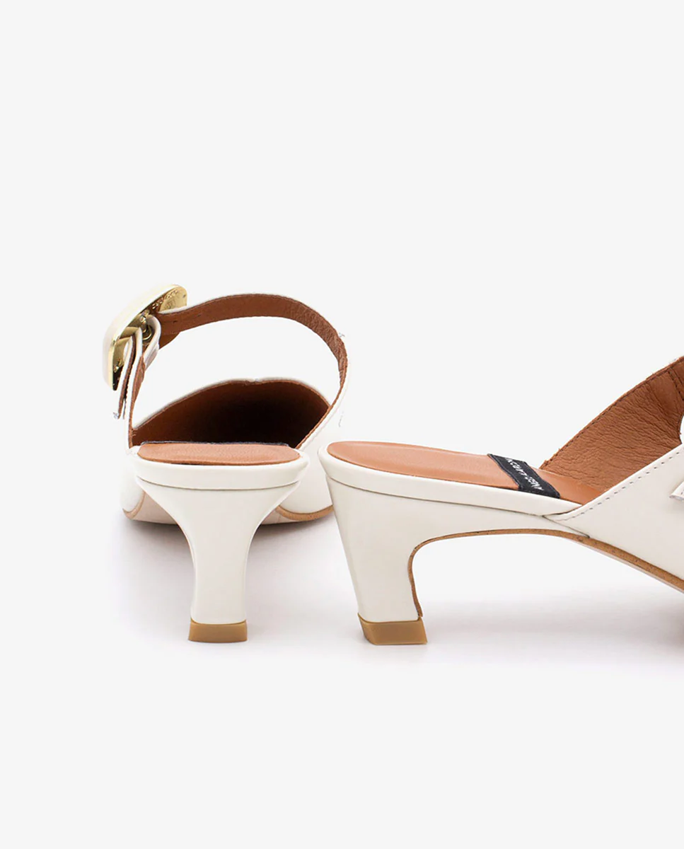 YVONNE - Mules merceditas con tacón bajo de piel brillante - Image 15