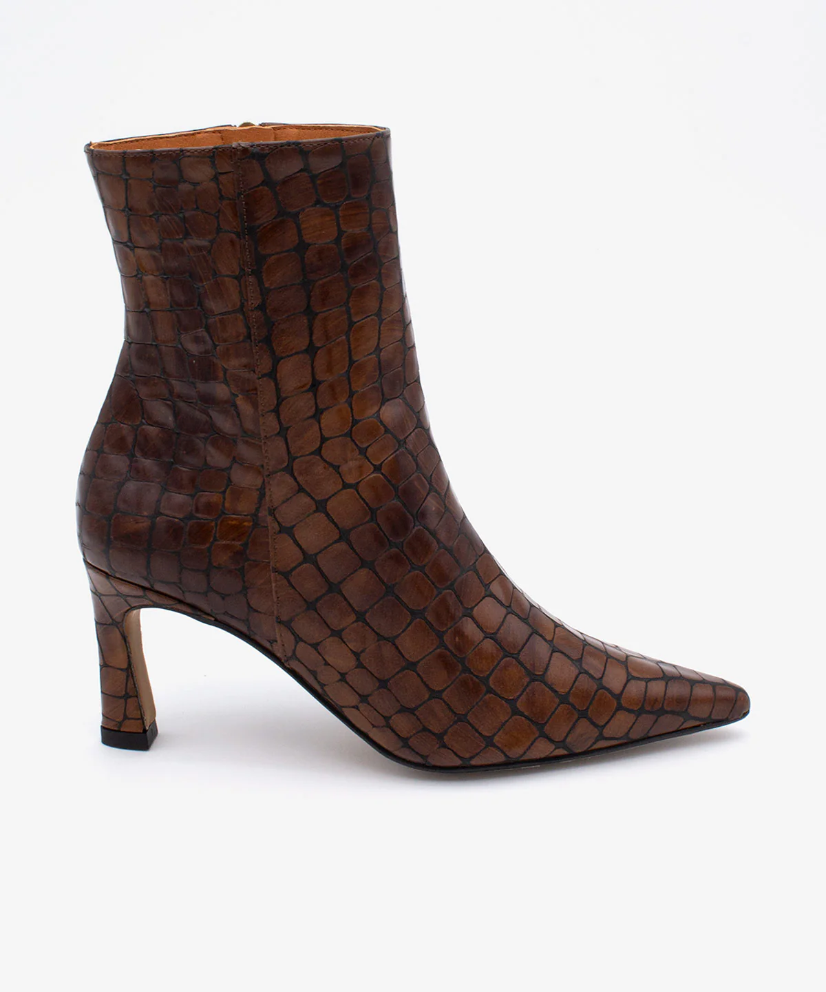 ZAIRA – Botín de mujer con tacón fino en piel print croco