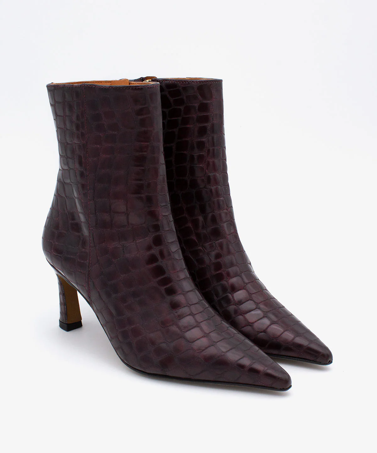 ZAIRA – Botín de mujer con tacón fino en piel print croco - Image 10