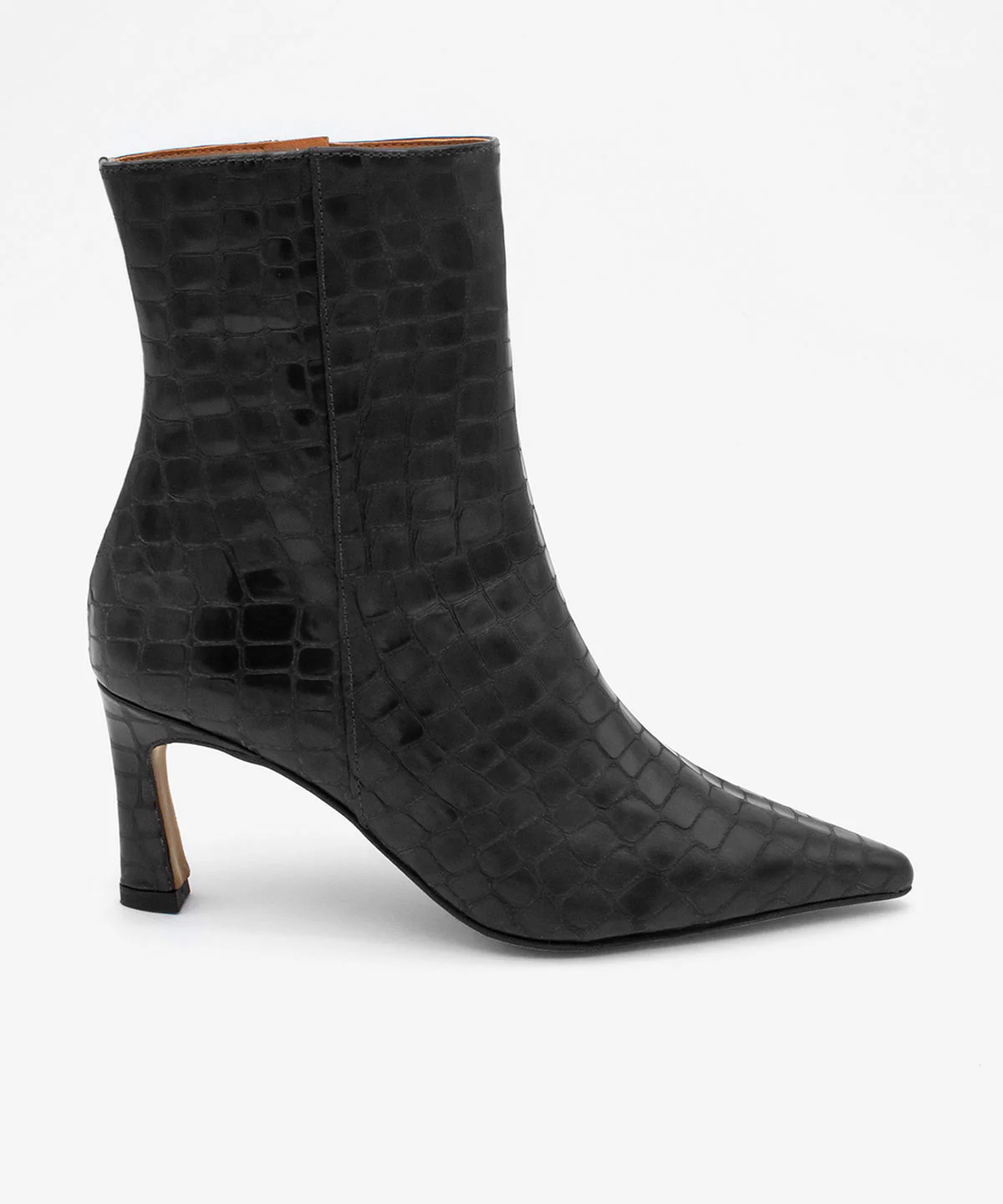 ZAIRA – Botín de mujer con tacón fino en piel print croco - Image 15