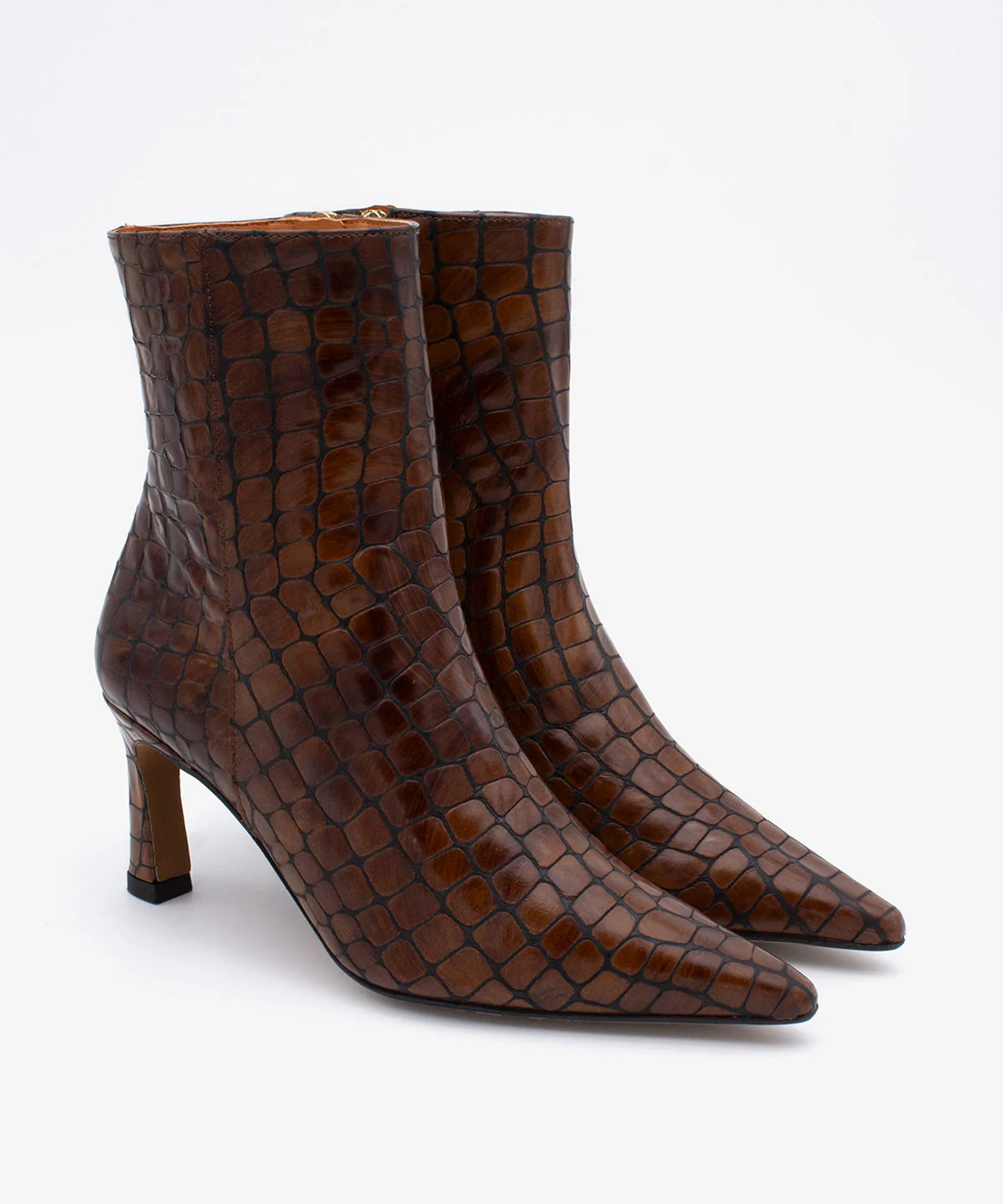 ZAIRA – Botín de mujer con tacón fino en piel print croco - Image 3