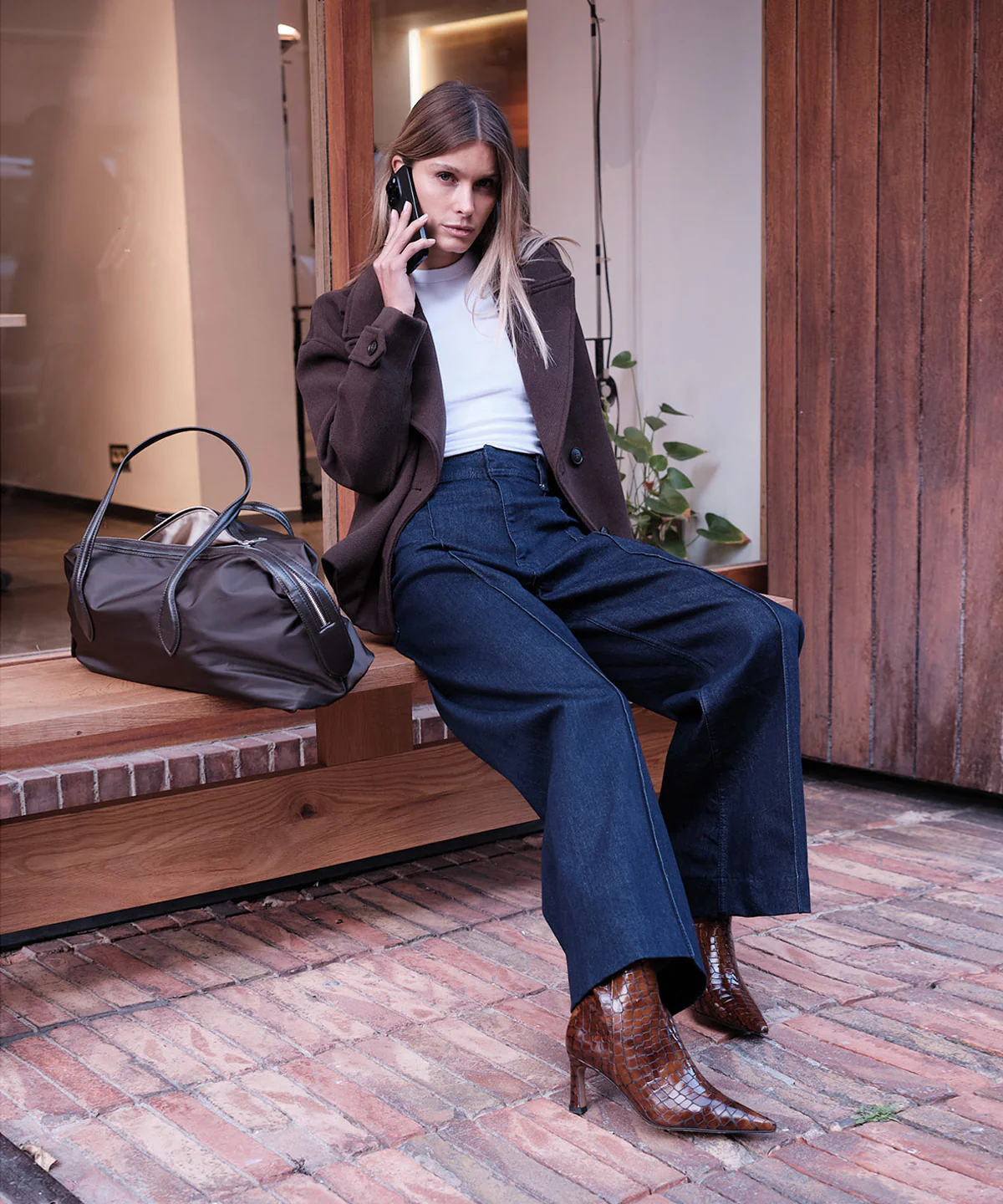 ZAIRA – Botín de mujer con tacón fino en piel print croco - Image 4