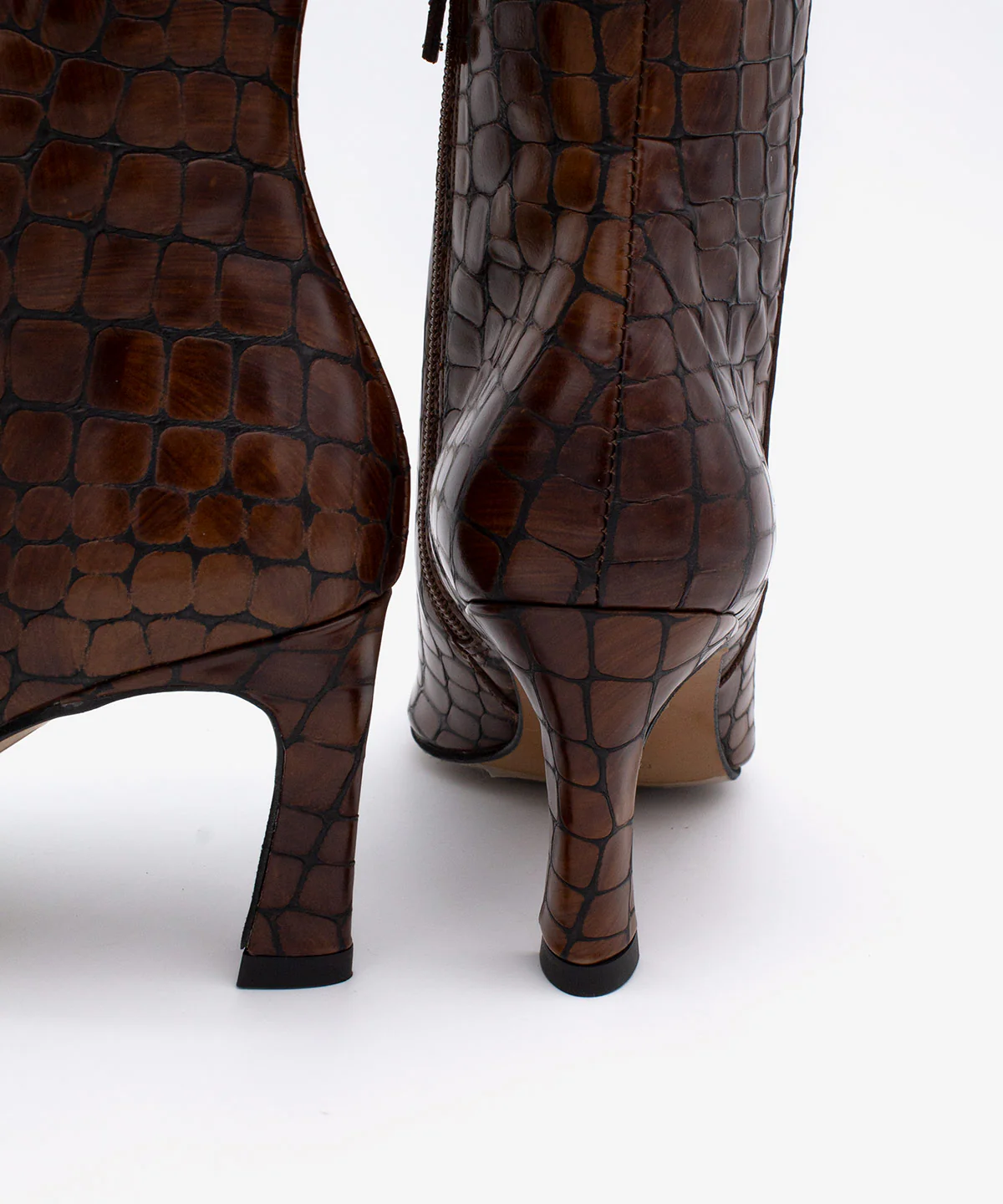 ZAIRA – Botín de mujer con tacón fino en piel print croco - Image 8