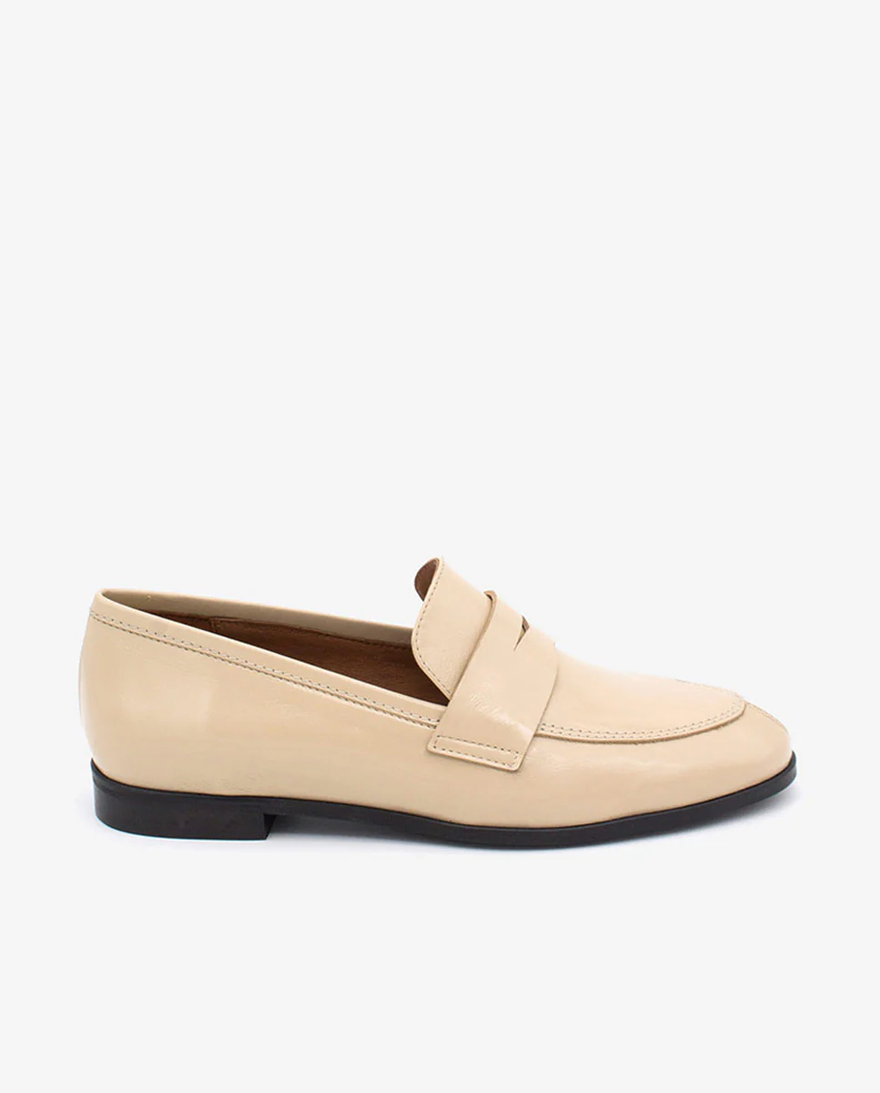 ZAMA – Mocasín de mujer plano de piel